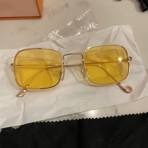 Sell In A Bundle — 3 Yellow and Green Sunglasses in Different Shapes of Lenses - Picture 10 of 12